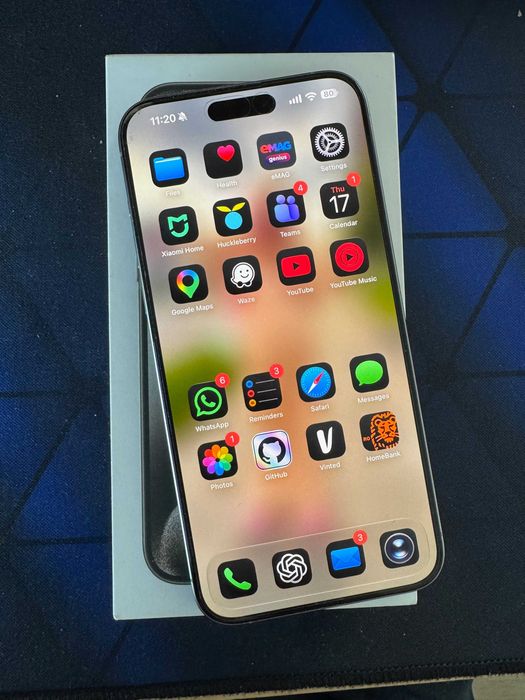 iPhone 15 Pro Max 256 GB Natural Titanium – stare excelentă, eMAG