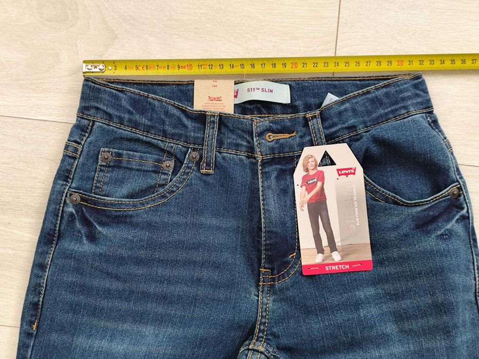 Blugi Jeans Levi's 511  baieti, slim fit, stretch, 12 ani, 152 NOI