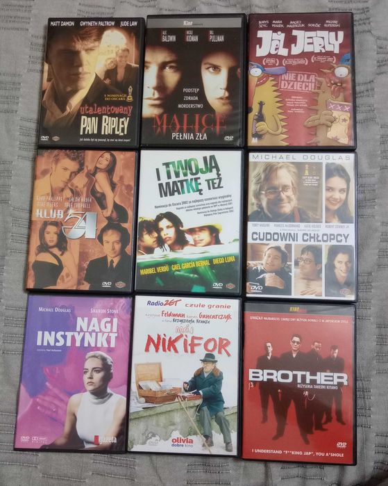Lot 9 buc. DVD filme in engleza subtitrat poloneza