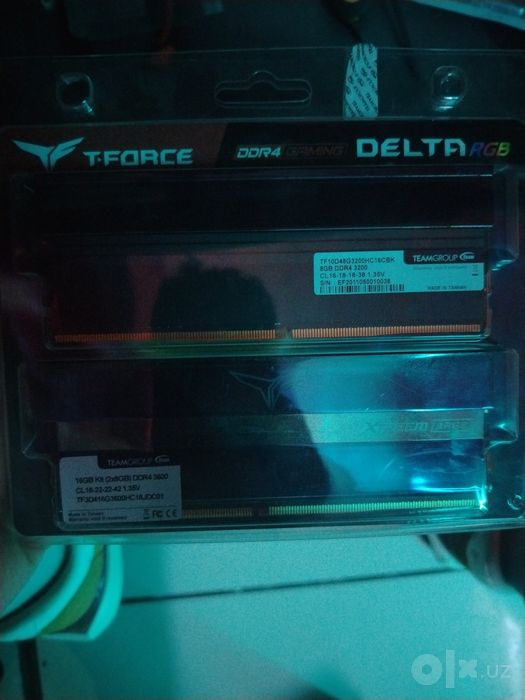 Operativ xotira ddr4 16 gb 3600hz