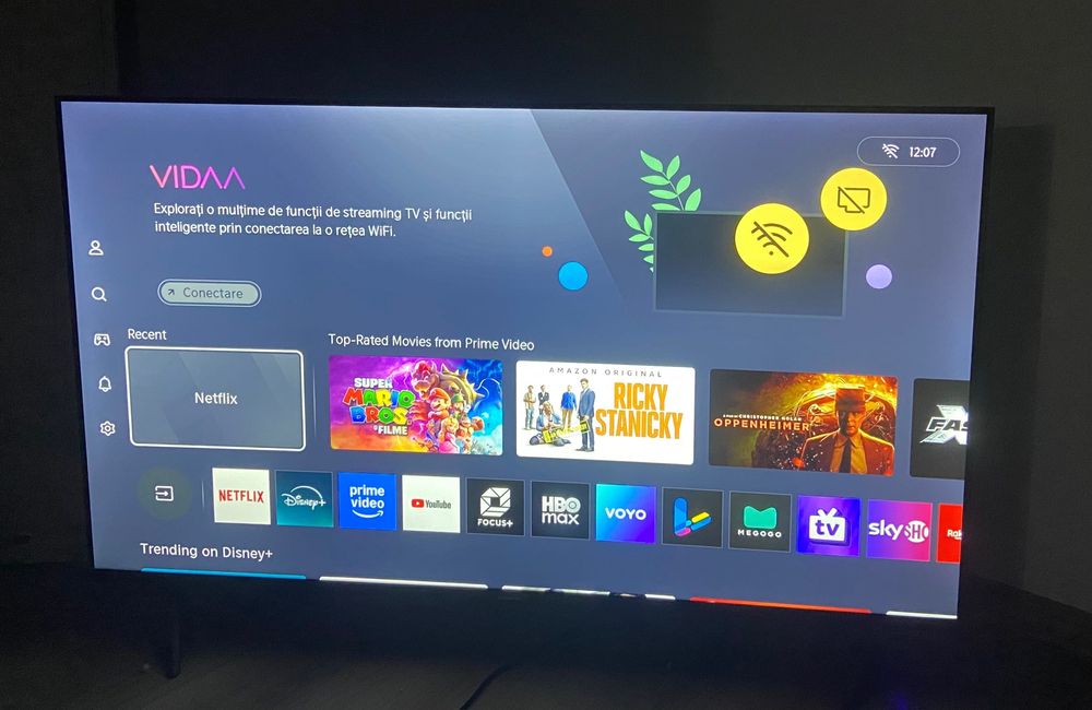Este în stare perfectă ca nou TV Vertox 130cm