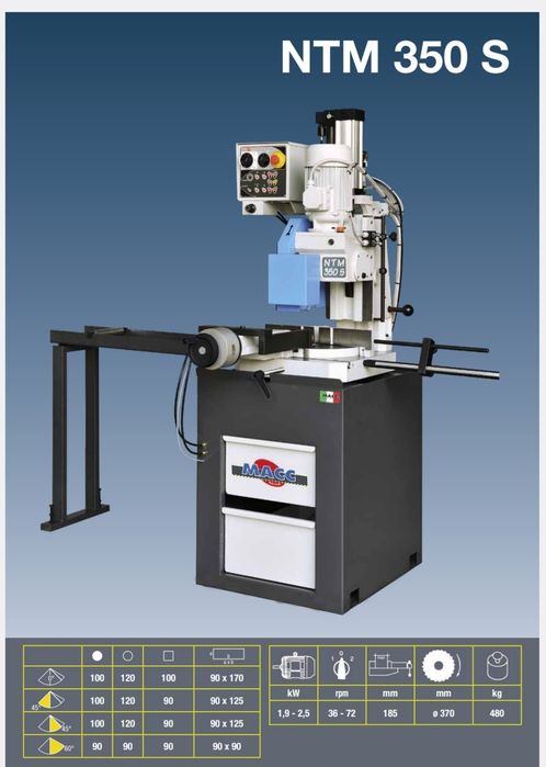 Полуавтоматичен вертикален циркуляр за метал MACC NTM 350S
