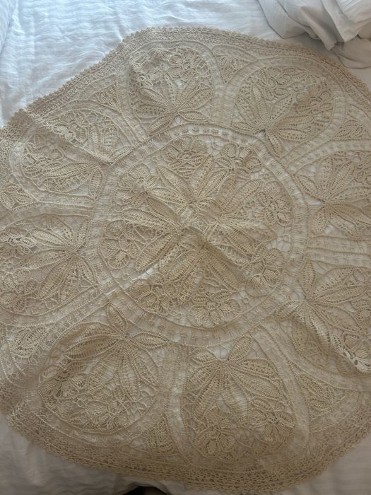 Set 4 perne crosetate manual 40x40 si fata se masa /ornament