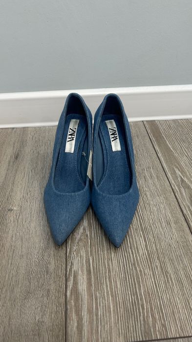 Джинсовые каблуки Zara