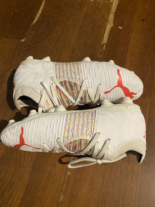 Ghete fotbal Puma Future Z 3.4 FG/AG – Alb/Roșu – Mărime 37