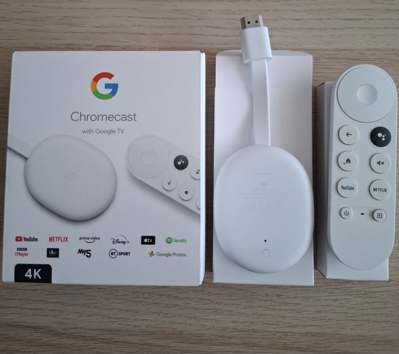 ✨美品✨Chromecast with Google TV 4K Google Chromecast TV, 4K, HDMI, Bluetooth, Wi-Fi, Alb - eMAG.ro