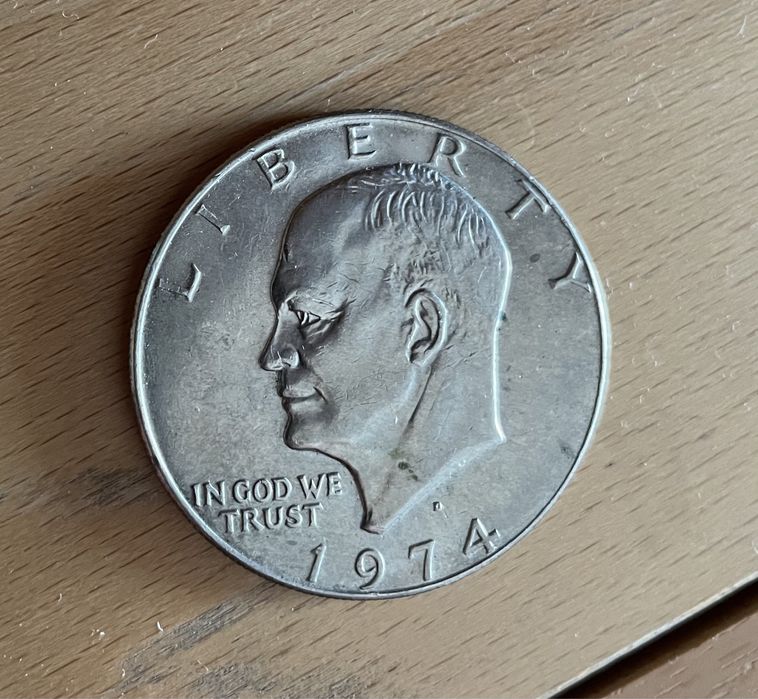 Moneda 1 Dolar Eisenhower- 1974 argint
