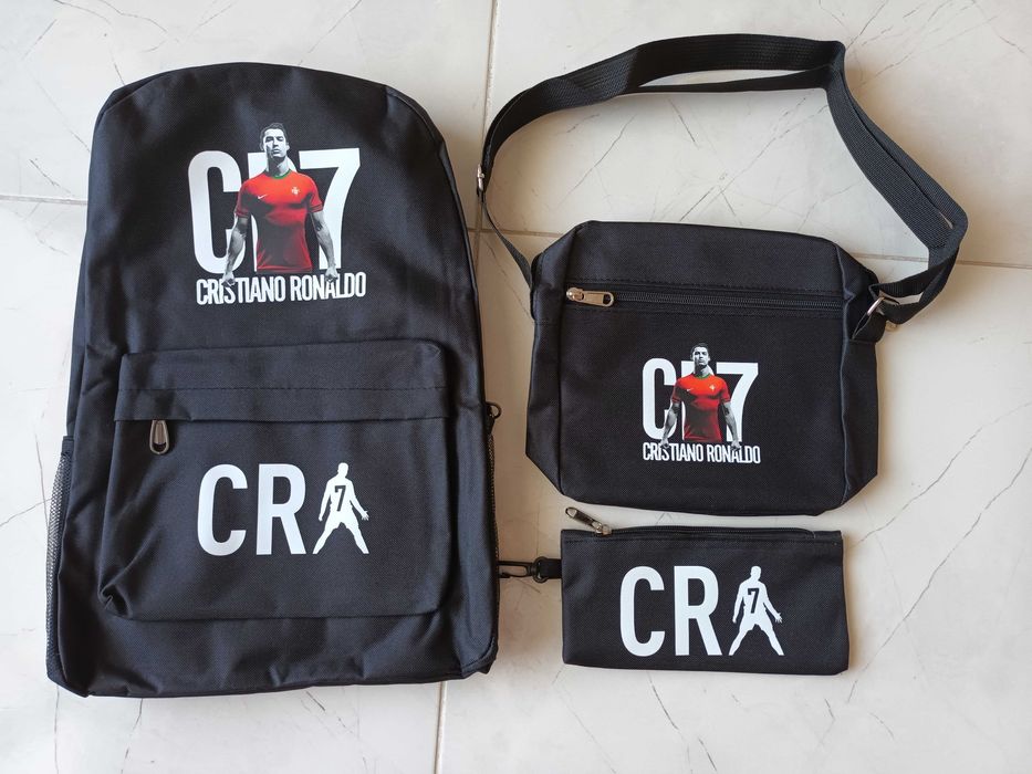 Ученическа раница Кристиано Роналдо 3 части, CR7 раница за училище