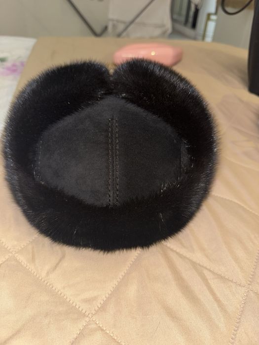 Норковая шапка ушанка мужская