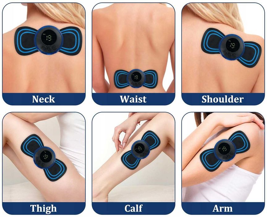 Electrostimulator muscular EMS mini abdomen gat umeri reincarcabil USB