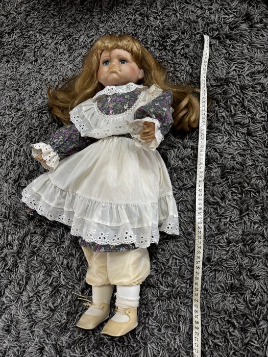 Set papusi de portelan baiat si fetita 65 cm