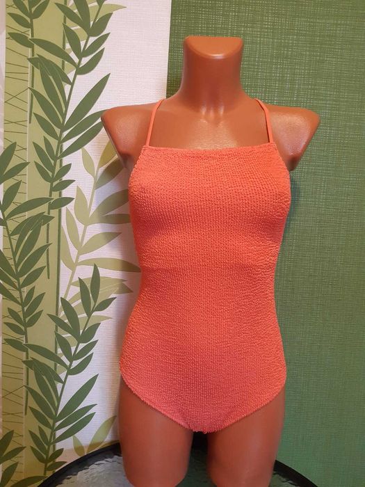Costum de baie întreg, marimea M, culoare portocaliu neon, Calzedonia