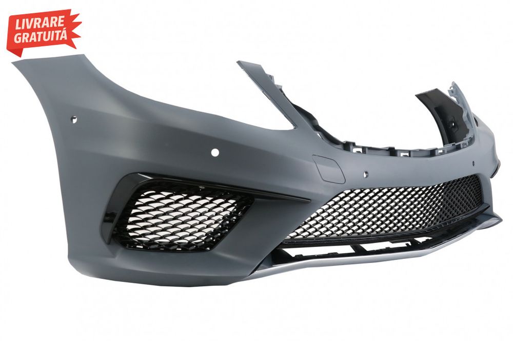 Pachet Exterior cu Grila Centrala Negru Lucios Mercedes S-Class W222 (