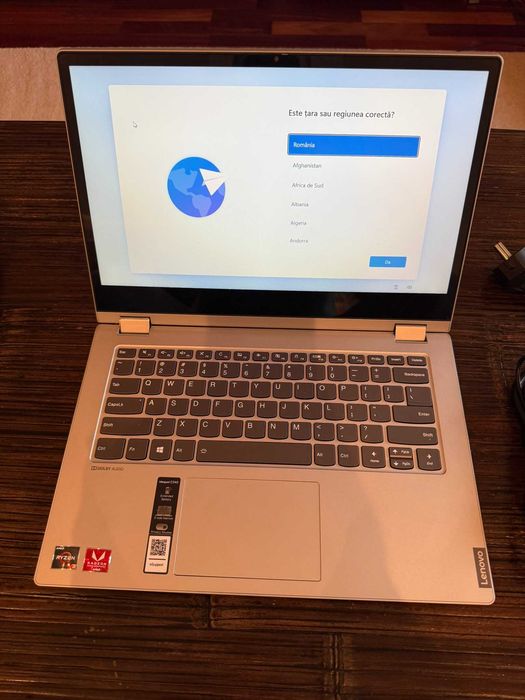 Laptop 2 in 1 touchscreen Lenovo IdeaPad C340, 14" FHD, Ryzen 3