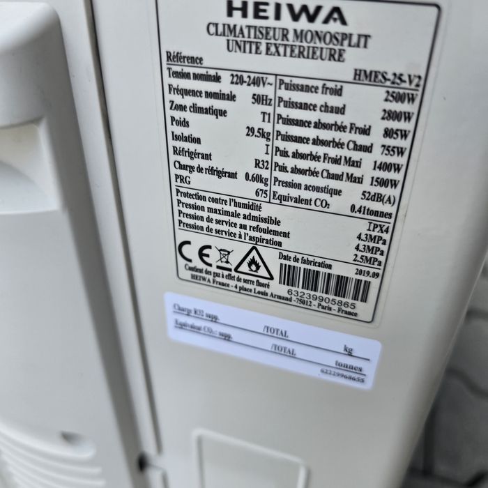Mitsubishi /Daikin Heiwa Pompă Aer condiționat monosplit  Nou