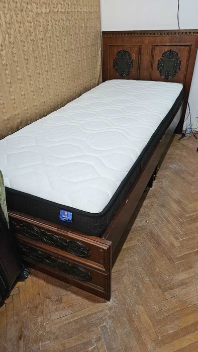 Pat pentru o persoană cu saltea Dormeo