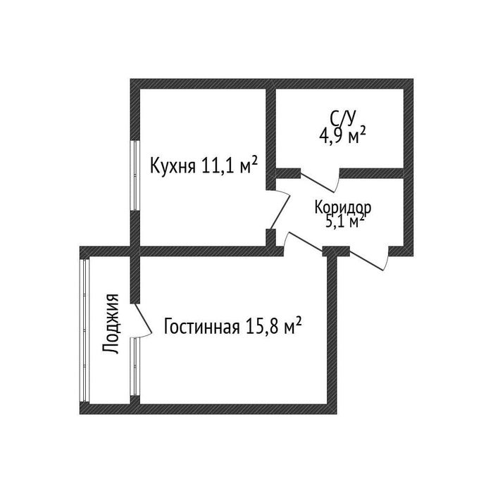 1 ком квартира район КСК-Арман