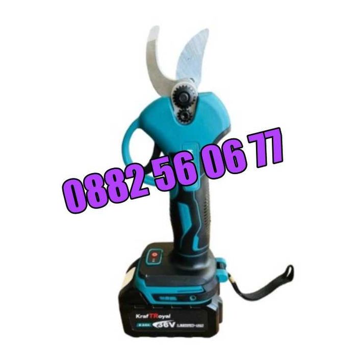 Комплект 4 в 1, Лозарска ножица, верижен трион 15 см, духалка и прът