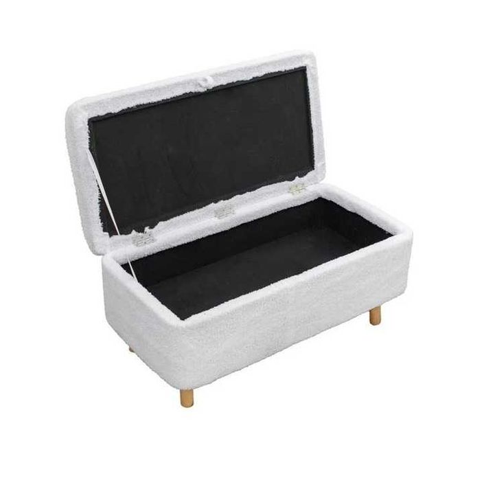 Табуретка с ракла, бял стол с капак, 60см