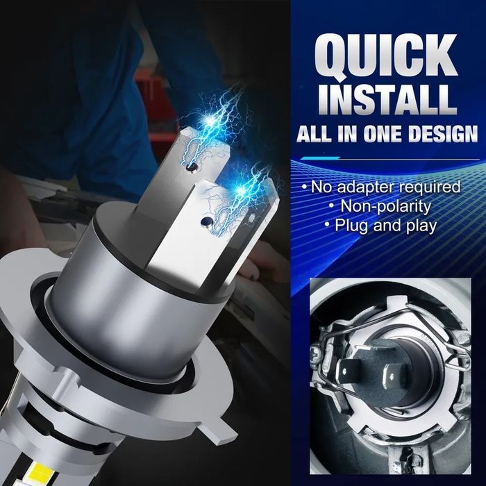 Set Becuri Led H4 1:1 200w 30000 Lumeni CanBus