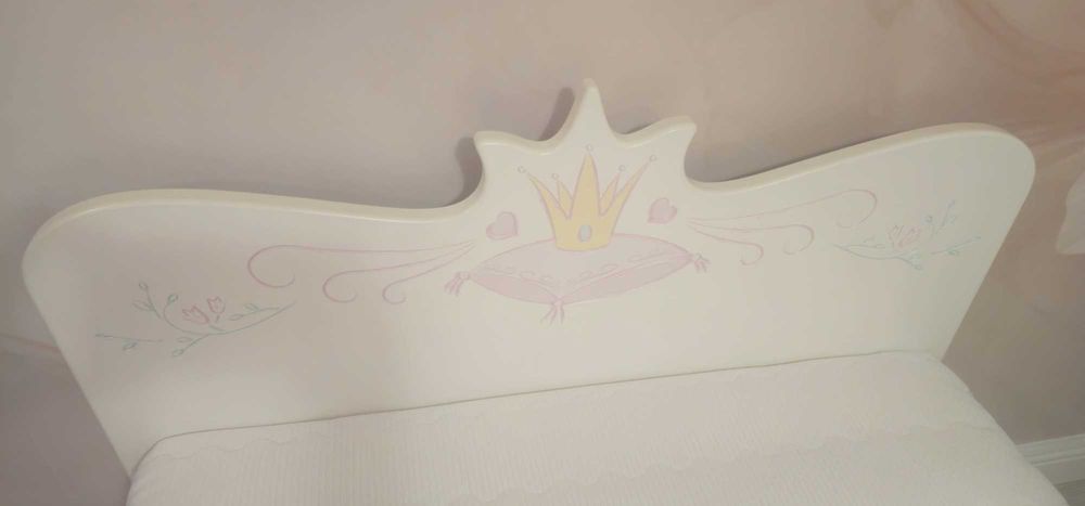 Set mobilier MOBEXPERT pat printesa 90×170 cm si birou 100cm