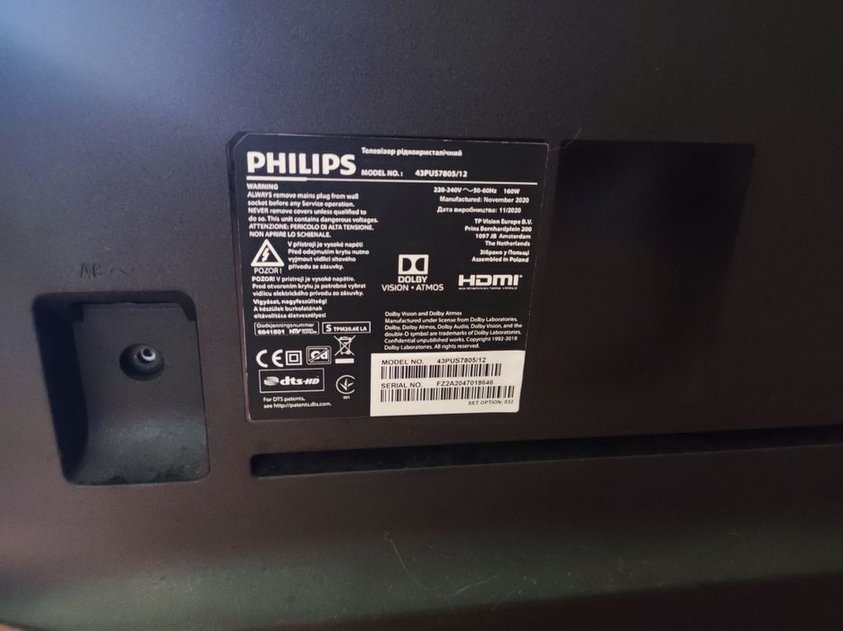 Телевизор Philips 43 инча за части