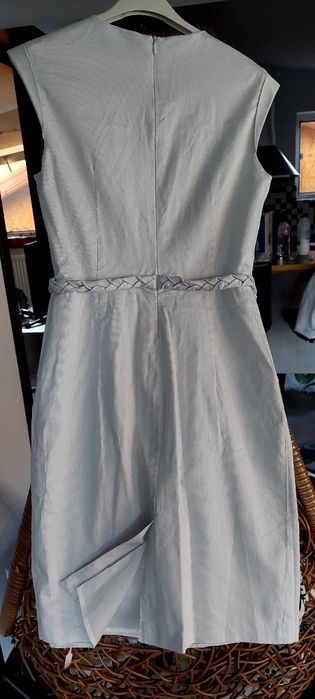 Rochie  Koton,alba,cu dungi foarte subtiri si buzunare, marimea 38