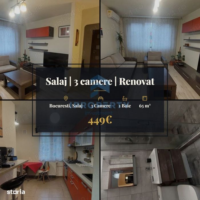 Salaj | 3 camere | Renovat