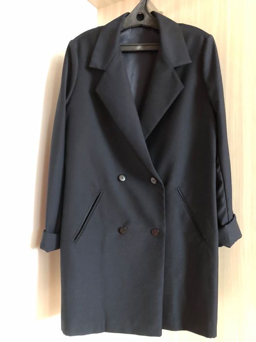 Пиджак/пиджак удлиненный/сюртук/женский/темно-синий