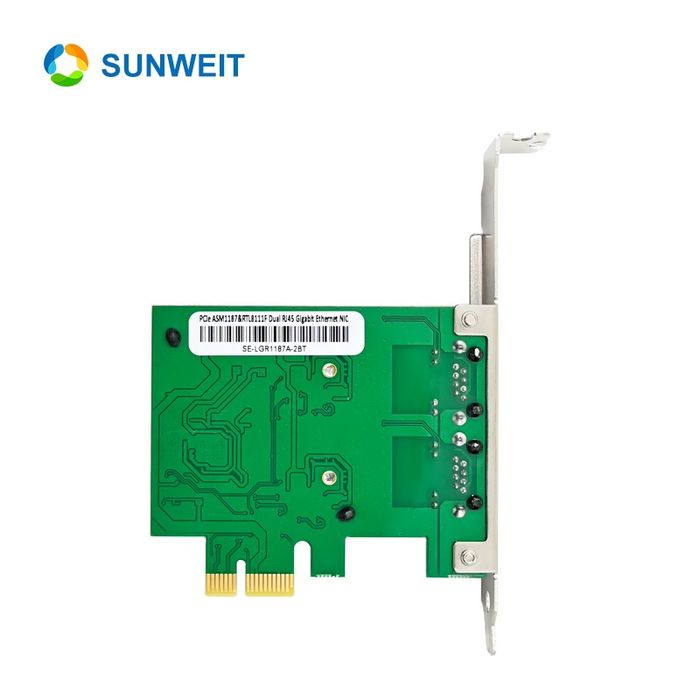 # PCi-e Realtek RTL8111H Dual RJ45 Gigabit Сетевая карта PC Lan Card