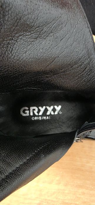 Ghete dama GRYXX, negre decupate piele naturala cu talpa înaltă marimea 37 si 38
