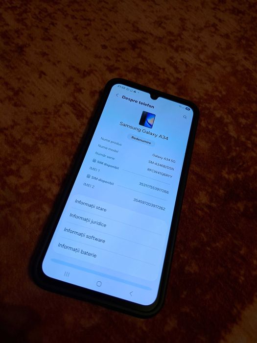 Samsung Galaxy A34 5G, 128 GB, 6GB RAM Negru