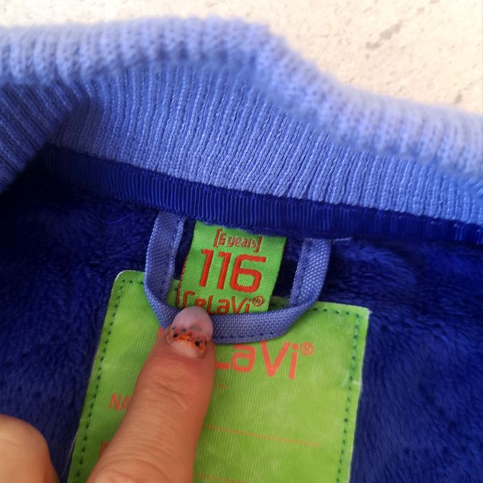 Детско синьо капитонирано яке за момиче CELAVI