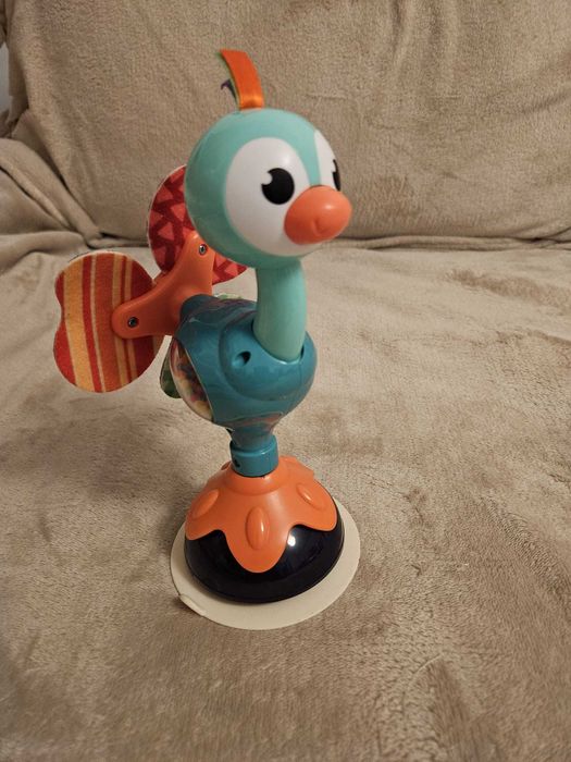 Jucarie cu ventuza Bo Jungle paun amuzant cu activitati