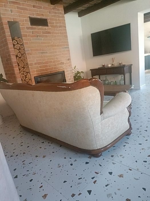Canapea plus masa Baroc Lemn masiv