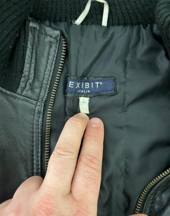 Geaca, piele, neagra