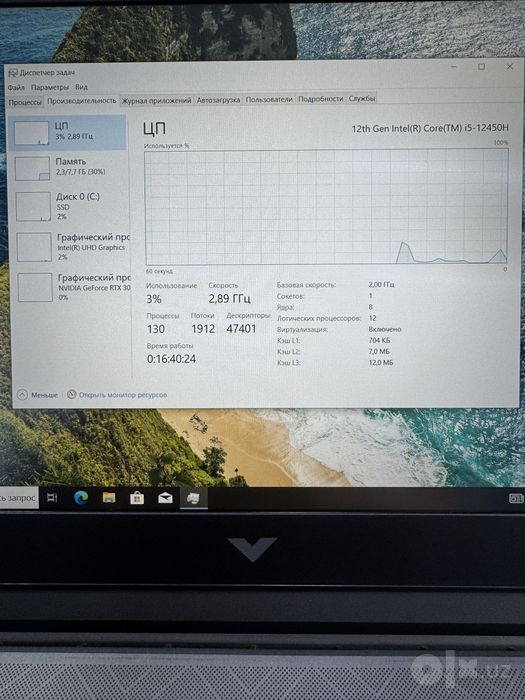 Hp Victus i5-12450H 8/256/3050 4Gb 15.6 FHD Ips 144Hz