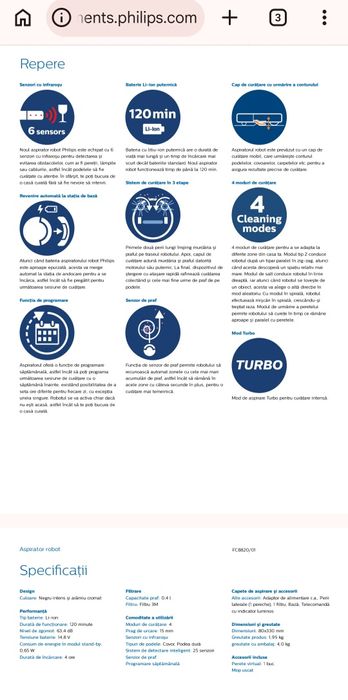 Aspirator robot Philips FC8820