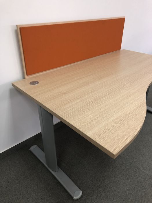 Stoc 40 Buc. Birou de Colț 160X100 cm; Masă Lucru cu Picioare Metalice