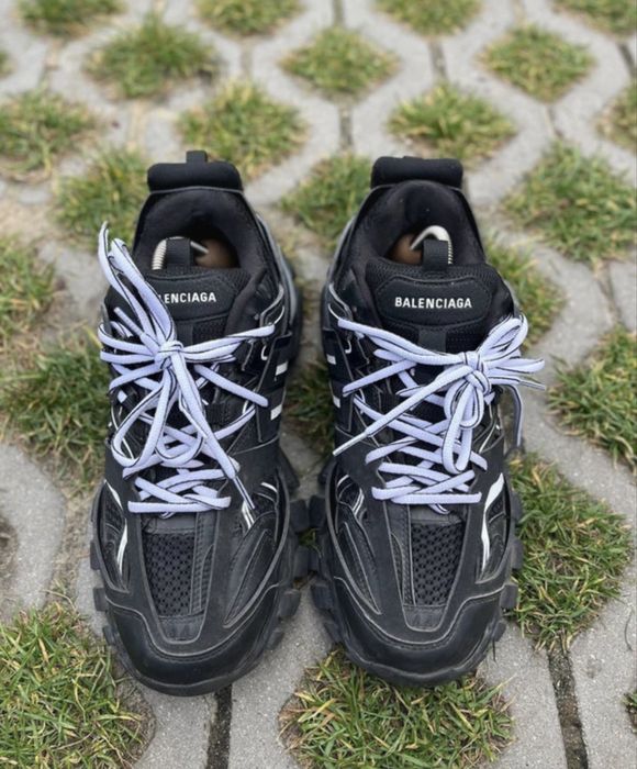 balenciaga track black and white