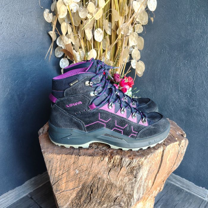 Lowa Kodi Evo Gore-tex, ghete damă pentru drumeție, piele întoarsă Waterproof