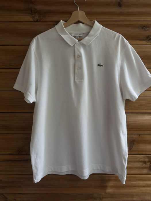 тениска Lacoste Sport Textured Ribbed Polo Shirt in White