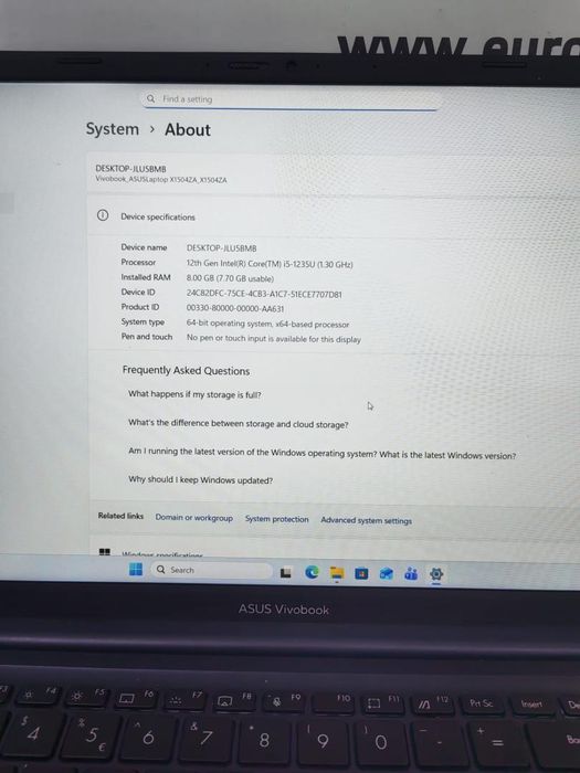 Laptop ASUS 15.6" Vivobook 15 X1504ZA -N-