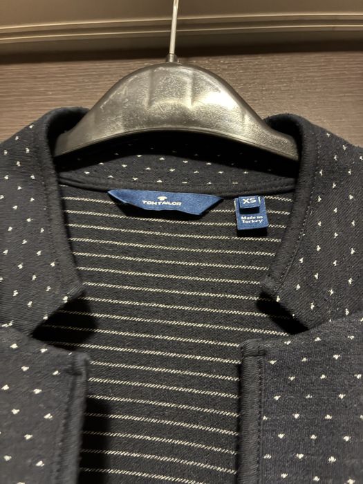 Tom Tailor памучно сако на точки синьо