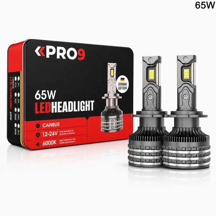LED крушки H7 65W 6000K 12000lm 12-24V 2 ГОДИНИ ГАРАНЦИЯ