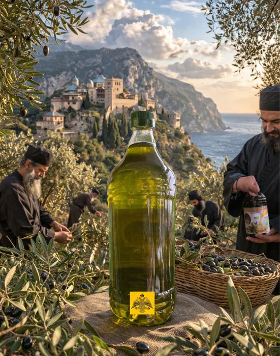 Ulei de Masline “BIO”  presat la rece  din Sfantul   Muntele Athos / Grecia