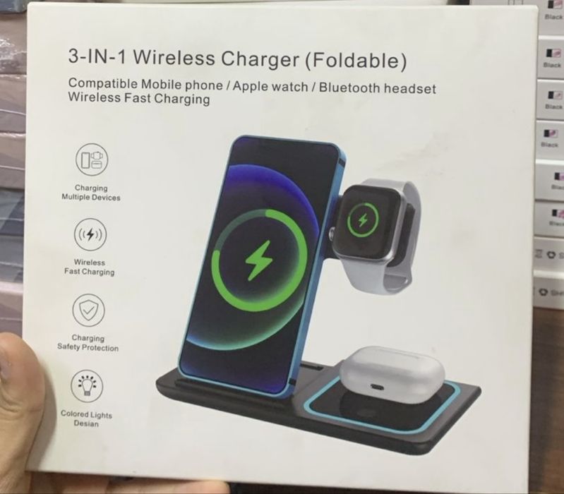 3 in 1 wireless charger foldable