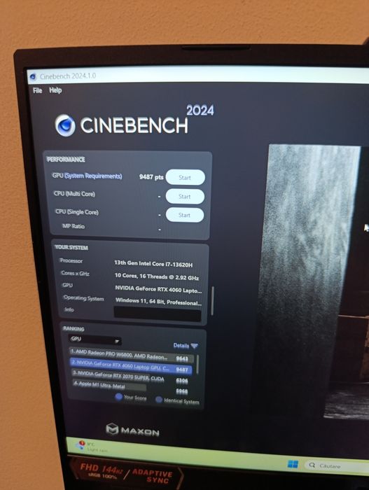 Laptop Gaming Asus TUF F15 i7 13th gen, 32 ram DDR5, RTX 4060