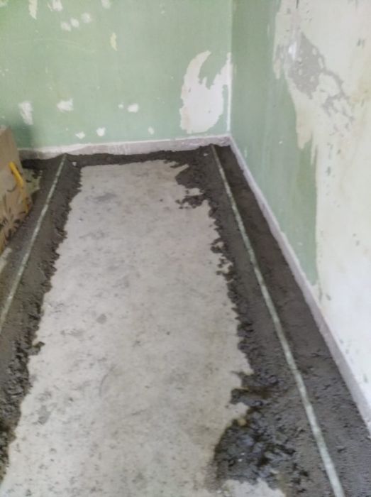 Стяжка пола по лазеру.