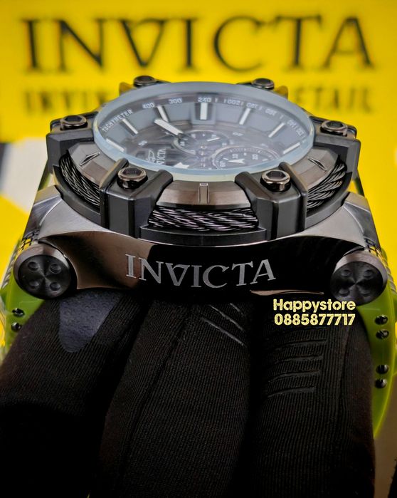 INVICTA Gunmetal green/black 52 mm, Инвикта нов ръчен часовник